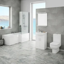 Cove Modern Shower Bath Suite 9 Cove Modern Shower Bath Suite -Croydex shop covemodernshowerbathsuitel