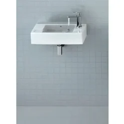 Britton Bathrooms - Narrow Cloakroom Washbasin - Left Or Right Handed Option