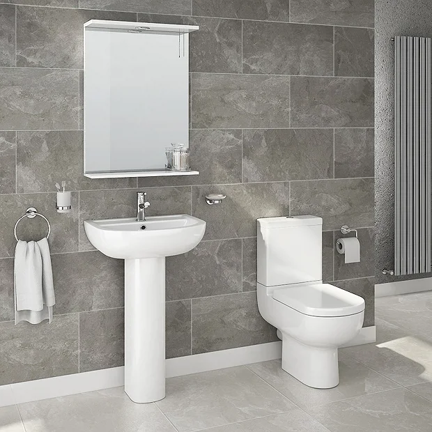 Cruze Bathroom Cruze Basin With Full Pedestal (550mm Wide - 1 Tap Hole) 3 Cruze Bathroom Cruze Basin With Full Pedestal (550mm Wide - 1 Tap Hole)