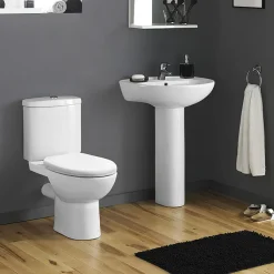 Cove Rimless Close Coupled Toilet + Soft Close Seat -Croydex shop crwc d3