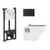 Crosswater MPRO Matt Black / Kai Toilet + Concealed WC Cistern With Wall Hung Frame -Croydex shop crwcbn01 d5
