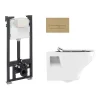 Crosswater MPRO Brushed Brass / Kai Toilet + Concealed WC Cistern With Wall Hung Frame -Croydex shop crwcbn02 d5