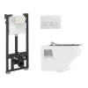 Crosswater MPRO Matt White / Kai Toilet + Concealed WC Cistern With Wall Hung Frame -Croydex shop crwcbn03 d5