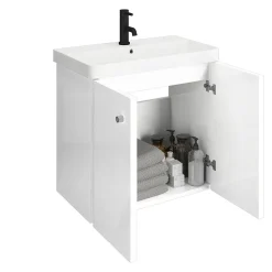 Cruze Bathroom Cruze 600 Curved Wall Hung Vanity Unit + Close Coupled Toilet 10 Cruze Bathroom Cruze 600 Curved Wall Hung Vanity Unit + Close Coupled Toilet -Croydex shop crz6whcc d1