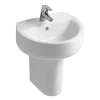 Ideal Standard Connect Sphere 1TH Basin + Semi Pedestal -Croydex shop cs501ths l
