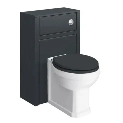 Chatsworth Traditional Graphite Semi-Recessed Vanity Unit + Toilet Package -Croydex shop csr600wcblk d2