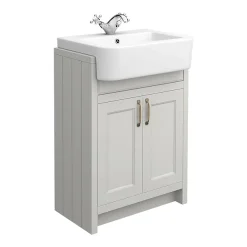 Chatsworth Traditional Grey Semi-Recessed Vanity Unit + Toilet Package 10 Chatsworth Traditional Grey Semi-Recessed Vanity Unit + Toilet Package -Croydex shop csr600wcgry d1