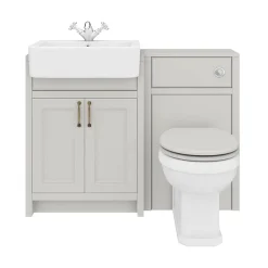 Chatsworth Traditional Grey Semi-Recessed Vanity Unit + Toilet Package 13 Chatsworth Traditional Grey Semi-Recessed Vanity Unit + Toilet Package -Croydex shop csr600wcgry d6