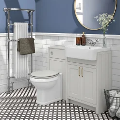 Chatsworth Traditional Grey Semi-Recessed Vanity Unit + Toilet Package 9 Chatsworth Traditional Grey Semi-Recessed Vanity Unit + Toilet Package -Croydex shop csr600wcgry nl