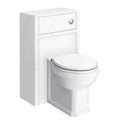 Chatsworth Traditional White Semi-Recessed Vanity Unit + Toilet Package -Croydex shop csr600wcwht d2
