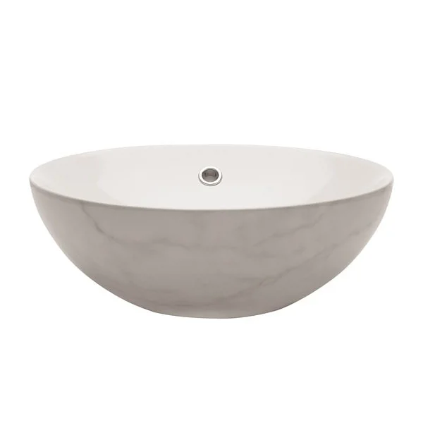 Crosswater Castellon 430mm Carrara Marble/White Countertop Basin 4 Crosswater Castellon 430mm Carrara Marble/White Countertop Basin - Image 2