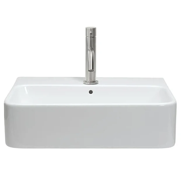 Crosswater Navona Gloss White Square Wall Mounted / Counter Top Basin - 1 Tap Hole 4 Crosswater Navona Gloss White Square Wall Mounted / Counter Top Basin - 1 Tap Hole - Image 2