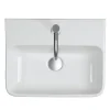 Crosswater Navona Gloss White Square Wall Mounted / Counter Top Basin - 1 Tap Hole -Croydex shop ct08801scwa