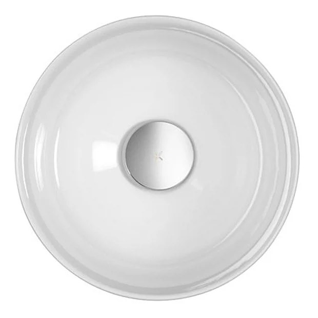 Crosswater Circus 230mm Gloss White Mini Round Countertop Basin 3 Crosswater Circus 230mm Gloss White Mini Round Countertop Basin