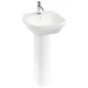 Britton Bathrooms Curve2 450mm 1TH Basin With Full Pedestal 2 Britton Bathrooms Curve2 450mm 1TH Basin With Full Pedestal -Croydex shop cu45fped l