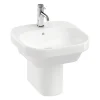 Britton Bathrooms Curve2 450mm 1TH Basin With Semi Pedestal -Croydex shop cu45sped l