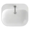 Britton Bathrooms Curve2 550mm 1TH Basin With Full Pedestal -Croydex shop cu50sped d1 1