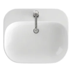 Britton Bathrooms Curve2 550mm 1TH Basin With Semi Pedestal 7 Britton Bathrooms Curve2 550mm 1TH Basin With Semi Pedestal -Croydex shop cu50sped d1