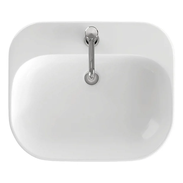 Britton Bathrooms Curve2 550mm 1TH Basin With Semi Pedestal 5 Britton Bathrooms Curve2 550mm 1TH Basin With Semi Pedestal - Image 3