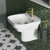 Britton Bathrooms Curve2 550mm 1TH Basin With Semi Pedestal -Croydex shop cu50sped d2