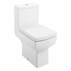 Victorian Plumbing Cubo Modern Square Close Coupled Toilet + Soft Close Seat -Croydex shop cubcc detail01