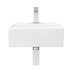 Victorian Plumbing Cubetto Wall Hung Basin With Tap Package - 1 Tap Hole