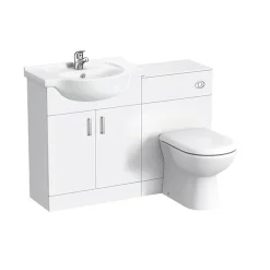 Cove 1150mm Vanity Unit Suite + Single Ended Bath -Croydex shop cv1150b n d1