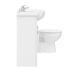 Cove 1150mm Vanity Unit Cloakroom Suite (Gloss White - Depth 300mm) -Croydex shop cv1150cs n d2