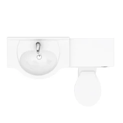 Cove 1150mm Vanity Unit Cloakroom Suite (Gloss White - Depth 300mm)
