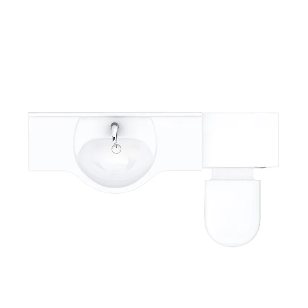 Cove 1520mm Vanity Unit Bathroom Suite (High Gloss White - Depth 330mm) 3 Cove 1520mm Vanity Unit Bathroom Suite (High Gloss White - Depth 330mm)