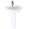 Cove 4 Piece Bathroom Suite (Low Level Toilet Incl. Lever Cistern W. Basin) 2 Cove 4 Piece Bathroom Suite (Low Level Toilet Incl. Lever Cistern W. Basin) -Croydex shop cv4pclll d4 1