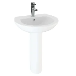 Cove 4 Piece Bathroom Suite (Low Level Toilet Incl. Push Button Cistern W. Basin) -Croydex shop cv4pclll d4
