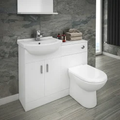 Cove Complete Modern Bathroom Package (incl. Standard Shower Bath) -Croydex shop cv5cbp d1