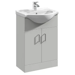 Cove 1050mm Light Grey Vanity Unit Cloakroom Suite -Croydex shop cvg1050cs d1