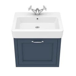 Chatsworth Wall Hung Blue Vanity With Chrome Handle & Low Level Toilet -Croydex shop cwh560blucll d1