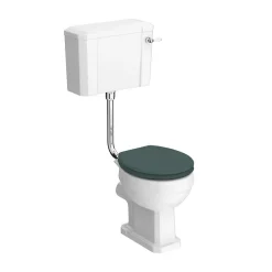 Chatsworth Wall Hung Green Vanity With Matt Black Handle & Low Level Toilet -Croydex shop cwh560grnmbll d3