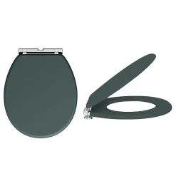 Chatsworth Wall Hung Green Vanity With Matt Black Handle & Low Level Toilet