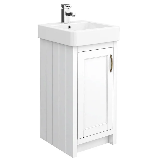 Chatsworth Traditional White Cloakroom Suite (Vanity Unit + Close Coupled Toilet) 5 Chatsworth Traditional White Cloakroom Suite (Vanity Unit + Close Coupled Toilet) - Image 3