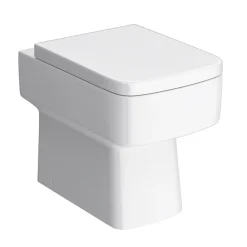 Nuie Cubix Gloss White Vanity Unit With Concealed Cistern, Square BTW Pan & Soft Close Seat -Croydex shop cxccsbtwp d3