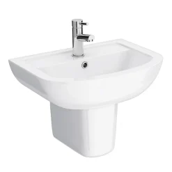 Cruze Bathroom Cruze Basin + Semi Pedestal (550mm Wide - 1 Tap Hole)