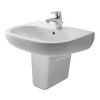Duravit D-Code 1TH Basin + Semi Pedestal 2 Duravit D-Code 1TH Basin + Semi Pedestal -Croydex shop dc551thsp l