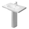 Duravit D-Code 1TH Washbasin + Full Pedestal -Croydex shop dc85f1thfp l