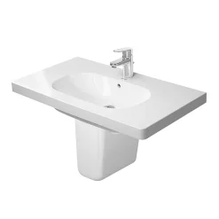 Duravit D-Code 1TH Washbasin + Semi Pedestal