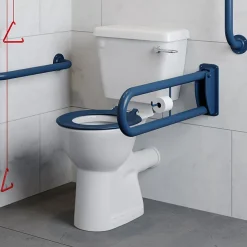 Milton Accessible Bathroom Milton Doc M Pack - Accessible Bathroom Toilet, Basin + Blue Grab Rails