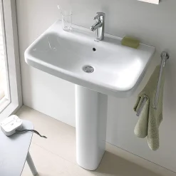 Duravit DuraStyle 1TH Basin + Full Pedestal -Croydex shop ds551thfp d1