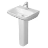 Duravit DuraStyle 550mm 1TH Washbasin Med + Full Pedestal -Croydex shop dsm551thfp l