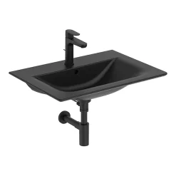 Ideal Standard Connect Air Silk Black 640mm Wall Mounted / Vanity Basin - E0279V3 -Croydex shop e0289v3.ai1