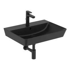 Ideal Standard Connect Air Cube Silk Black 600mm Wall Mounted / Vanity Basin -Croydex shop e0298v3.ai1