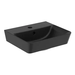 Ideal Standard Connect Air Cube Silk Black 400mm Wall Mounted / Vanity Basin -Croydex shop e0307v3.ai1