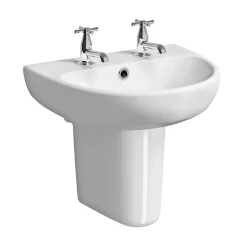 Geberit Selnova Round 2TH Basin & Semi Pedestal
